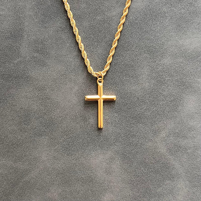 Cross & Rope Chain