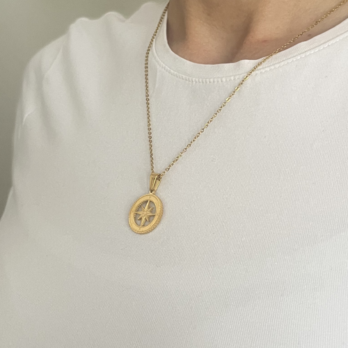 Gold Hexagonal Star Pendant